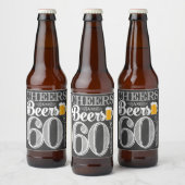 応援とビール60年ビールボトルラベル ビールラベル (ボトル)