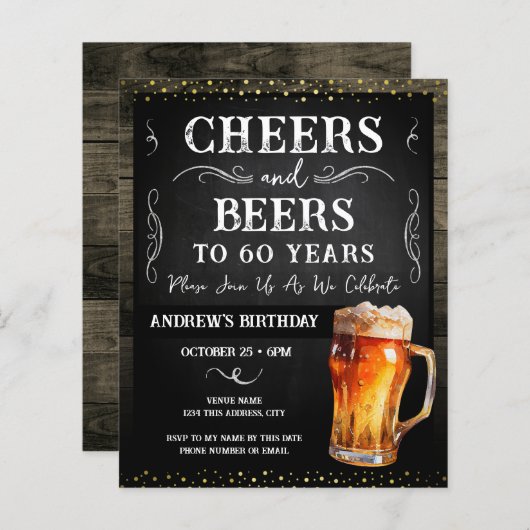 応援とビール60th誕生日パーティー予算 (正面/裏面)