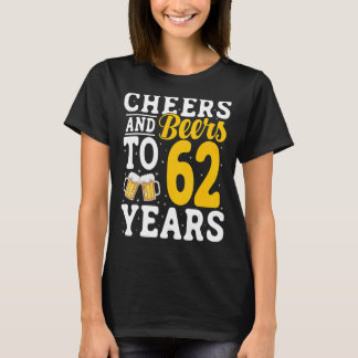 応援とビール62年ビール飲み62年 Tシャツ