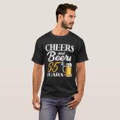 応援とビール65年65誕生日 Tシャツ (正面フル)