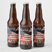 応援とビール7月4日 ビールラベル (ボトル)