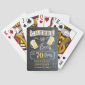 応援とビール70歳の誕生日パーティー トランプ (裏面)