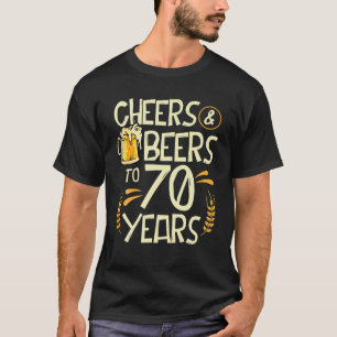 応援とビール70歳70誕生日 Tシャツ