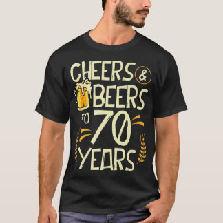 応援とビール70歳70誕生日Dri Tシャツ