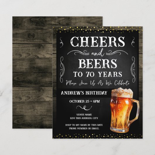 応援とビール70th Birthday Party Budget (正面/裏面)