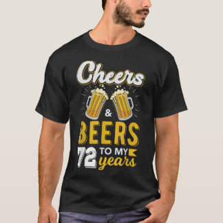 応援とビール72年誕生日  Tシャツ