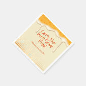 応援とビール – ビールラブのフェスティバル招待状 スタンダードカクテルナプキン (角)