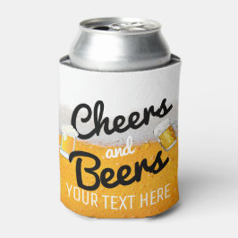 応援とビール|泡立ち冷たい冷たいビール 缶クーラー