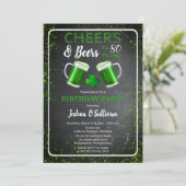 応援とビールSt. Patricks 80th誕生日パーティー 招待状 (スタンド正面)