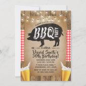 応援とビー素朴アBBQバースデーパーティー 招待状 (正面)