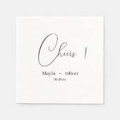 応援と名前結婚のナプキン スタンダードカクテルナプキン (正面)