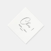 応援と名前結婚のナプキン スタンダードカクテルナプキン (角)