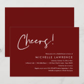 応援と愛、モダンカジュアルブライダルシャワー 招待状 (正面/裏面)