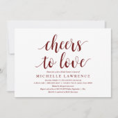 応援と愛、モダンブライダルシャワーお祝いI 招待状 (正面)