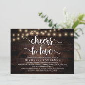 応援と愛、素朴ブライダルシャワーパーティー 招待状 (スタンド正面)