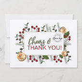 応援と感謝ここにあなたのロゴ企業の シーズンカード (正面)