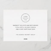 応援と感謝していスクリプトのビジネスチーム4枚の写真 箔シーズンカード (裏面)