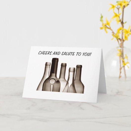 応援と敬礼の誕生日 カード (黄色い花)