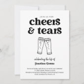 応援と涙のお祝いの生活パーティー 招待状 (正面)