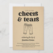 応援と涙のお祝いの生活パーティー 招待状 (正面)