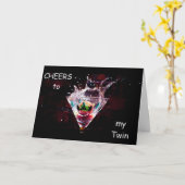 **応援と私はあなたの誕生日であなたをトースト** カード (黄色い花)