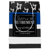 応援と退職警察官 ミディアムペーパーバッグ (正面)