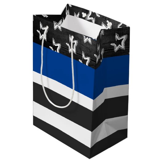 応援と退職警察官 ミディアムペーパーバッグ (裏面アングル)