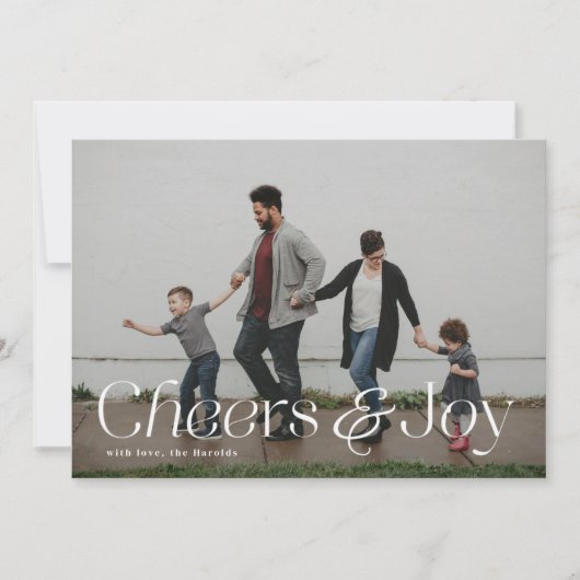 応援とJoy onフルブリードランドスケープフォトカード シーズンカード (正面)