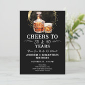 応援にウイスキーのダブル大人誕生日 招待状 (スタンド正面)