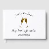 応援にシャンパングラスウェディングレセプション ゲストブック (正面)