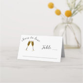 応援にシャンパングラスウェディングレセプション プレイスカード (正面)