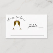 応援にシャンパングラスウェディングレセプション プレイスカード (正面)