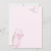 応援にワイングラスのボウタイブライダルシャワー 招待状 (裏面)