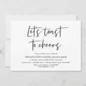 応援に乾杯しようサプライズ誕生日パーティー 招待状 (正面)