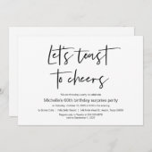 応援に乾杯しようサプライズ誕生日パーティー 招待状 (正面/裏面)