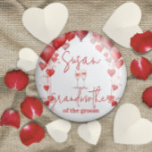 応援に愛するブライダルシャワー祖母の新郎 缶バッジ