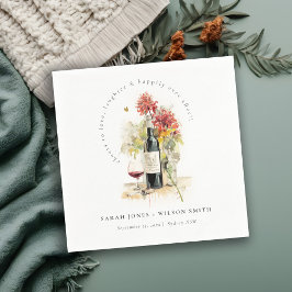 応援に愛するワインレッドイエローフローラ結婚 スタンダードカクテルナプキン