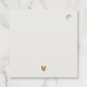 応援に愛するワインレッドイエローフローラ結婚 フェイバータグ (裏面)