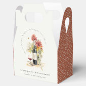 応援に愛するワインレッドイエローフローラ結婚 フェイバーボックス (オープン)