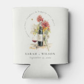 応援に愛するワインレッドイエローフローラ結婚 缶クーラー (裏面)