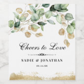 応援に愛する素朴金ゴールド植物性ワインラベル ワインラベル (シングルラベル)