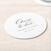 応援に愛コースターウェディングパーティードテーブルデコール ラウンドペーパーコースター (アングル)