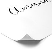 応援に愛赤面ピンクフローラブライダルシャワー ポスター (角)