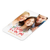 応援に新年の休日の家族の子供の写真 マグネット (左側)