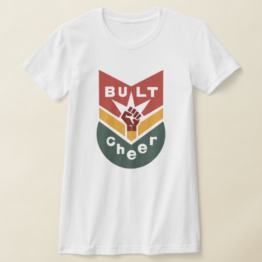 応援に特化した拳上げバッジ Tシャツ (レイダウン)