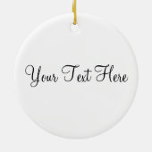 応援のあずき色および金ゴールドの質のオーナメント セラミックオーナメント (裏面)