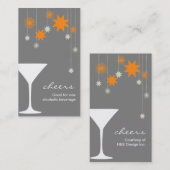 応援のカクテルの飲み物のチケットの新年のパーティーのイベント 割引カード (正面/裏面)