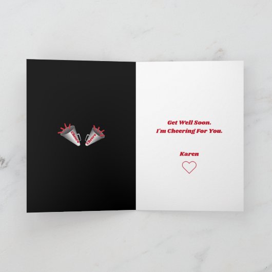 応援のグリーティングカードの取得 ノートカード (内部)