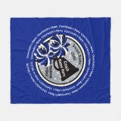 応援のコーチのための青くパーソナライズなギフト フリースブランケット (正面(横))