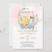 応援のコードガールAベビーがベビーシャワーを始める 招待状 (正面)